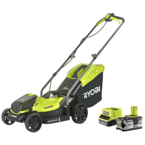 RYOBI Tondeuse poussée - RLM18X33B40 - 18V One+ - coupe 33cm - 1 batterie 4.0Ah - 1 chargeur