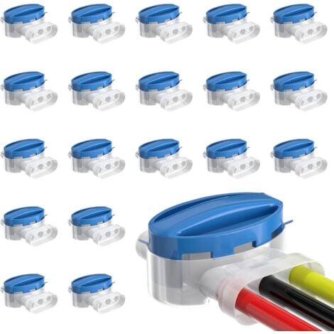 40 Pieces connecteurs de câble robot tondeuse, connecteur electrique etanche Remplis des Résines pour Étendre ou Réparer cable peripherique robot tondeuse, jardin, extérieur, Dénudage Inutile-DPZO