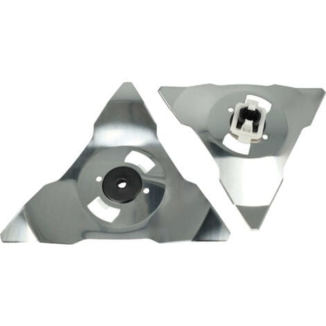vhbw 2x Lames compatible avec Robomow RS612 (2014 - 2015), RC-Modelle tondeuse - Lames de rechange, argenté, acier inoxydable