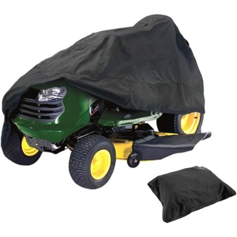 XL(183137117) Housse de tracteur de jardin, Housse tondeuse autoportée, Bâche en tissu Oxford 210D coupe-vent, Anti-pluie, Anti-poussière et anti-UV