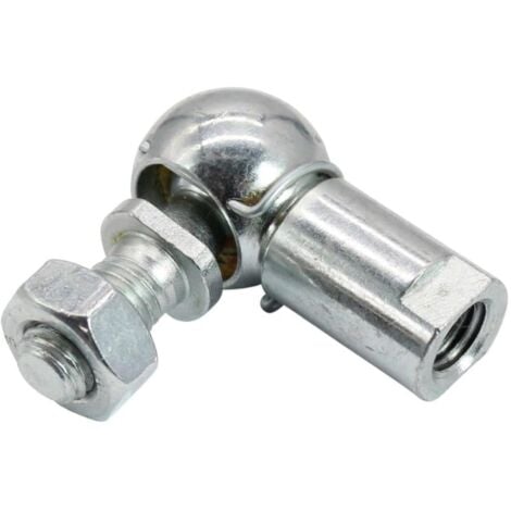 Rotule de direction avec circlip en acier zingué DIN 71802 pièce de fixation universelle longueur 35mm M10 droite M10 gauche Joint Vérin Gaz Roulement Bille Tige Goujon Fileté