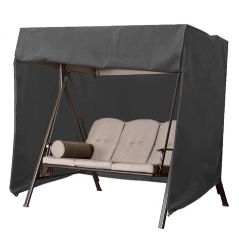 (160x120x170cm) noir  Housse de Balancelle Places Housse Protection pour Balancelle Jardin Imperméable Oxford Bâche de Balancelle Anti-UV Couverture de Protection Balançoire Extérieur