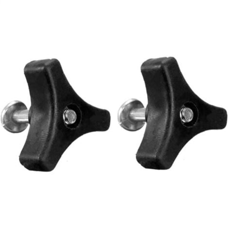 Tondeuse à vis Nut Triple angle Poignée Bouton écrou Boulon Outils de matériel de pièces de rechange en plastique tête en forme d'étoile poignée de serrage Bouton filetage femelle vis de pouce Noir