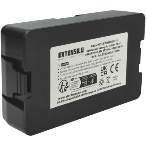 EXTENSILO Batterie compatible avec Husqvarna Automower 315X (2020) robot tondeuse (3,2Ah, 18V, Li-ion)