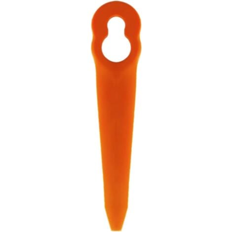 100 lames orange L90 pour tondeuses à gazon Einhell, Bosch et CMI - Lames en plastique