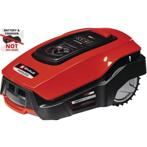 Einhell Robot Tondeuse FREELEXO+ Solo Power X-Change (18V, Surface 450m2, application Bluetooth) Livré avec Kit d'installation. Livré sans Batterie ni Chargeur
