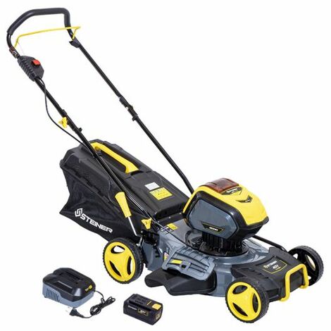 Tondeuse poussée 40V 46cm - 4 en 1- Mulching - 1 batterie 4Ah - 1 Chargeur 2A STEINER