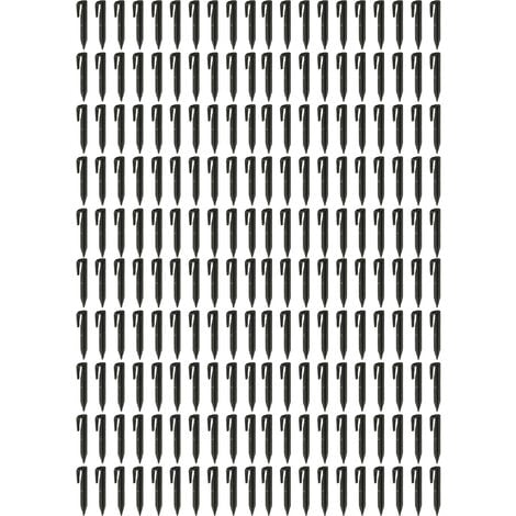 vhbw 200x piquets de fixation pour câble périphérique compatible avec Yard Force robot tondeuse - Lot ancrages au sol, plastique, noir