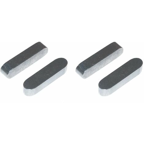 4x Clavette parallèle à bouts arrondis en acier forme A DIN 6885 Arbre Tracteur Tondeuse Motoculteur Butée Lame Mécanique Fixation Roue, 5x5x10mm
